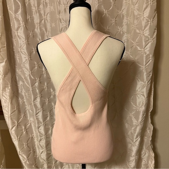 Significant Other Dacia Rib-Knit Tank Top Sleeveless Cross Back - Picture 5 of 11